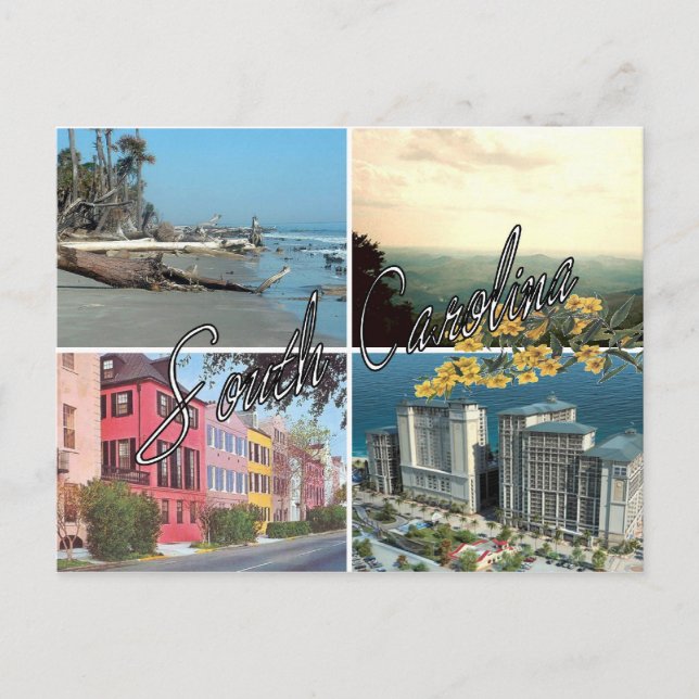 Postal Caras sonrientes, lugares hermosos (Anverso)