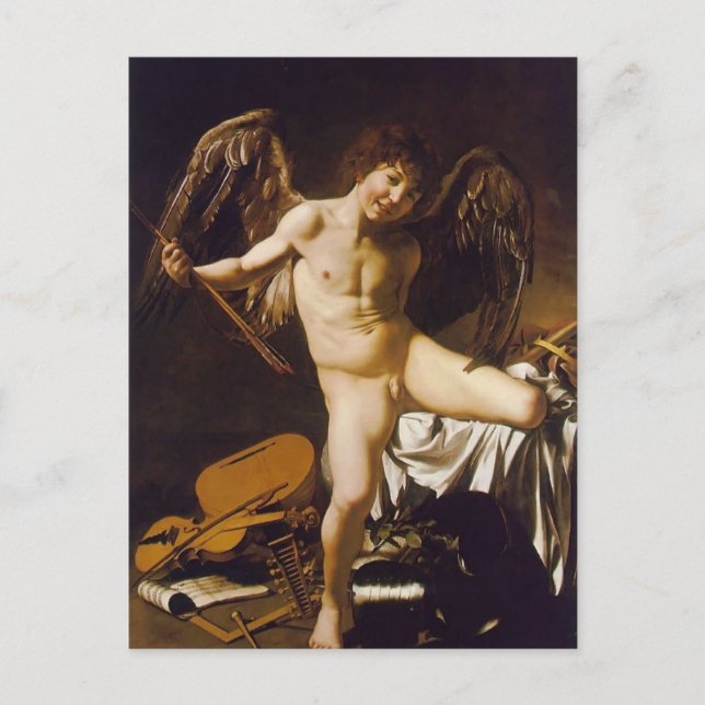 Postal Caravaggio- Amor victorioso (Anverso)