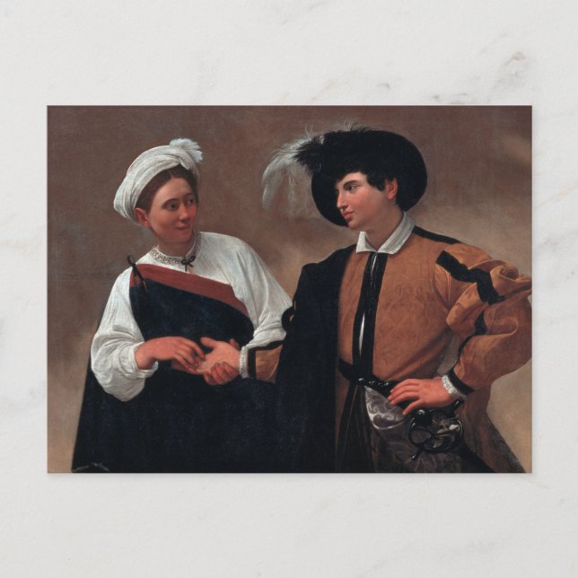 Postal Caravaggio - Buena suerte (Anverso)