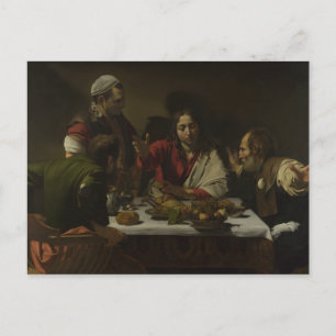 Postal Caravaggio - Cena en Emmaus