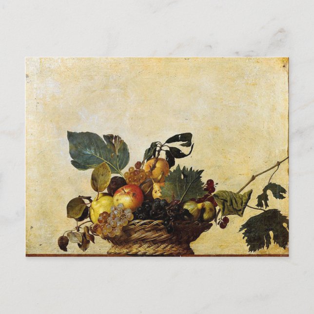 Postal Caravaggio - Cesta de Fruta - Arte clásico (Anverso)