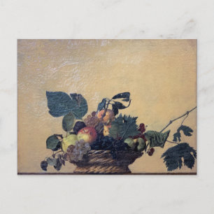 Postal Caravaggio - Cesta de fruta - Óleo sobre lienzo