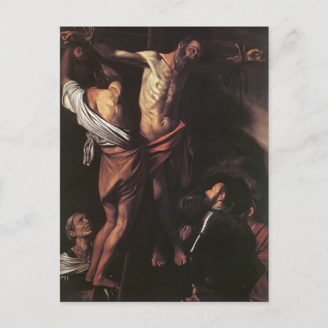 Postal Caravaggio- Crucifixión de San Andrés (Anverso)