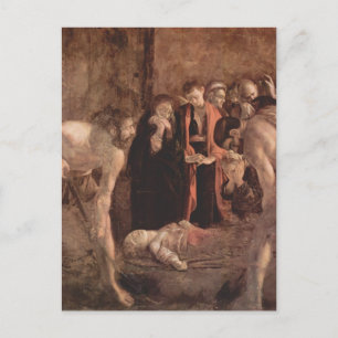 Postal Caravaggio- Entierro de Santa Lucy
