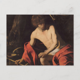Postal Caravaggio Juan en el salvaje Juan Bautista