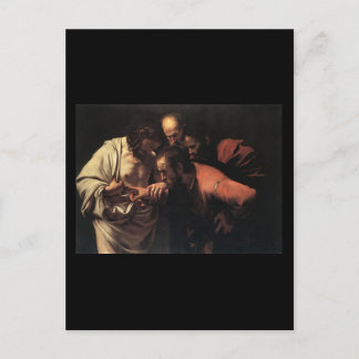 Postal Caravaggio La Incredulidad De Santo Tomás