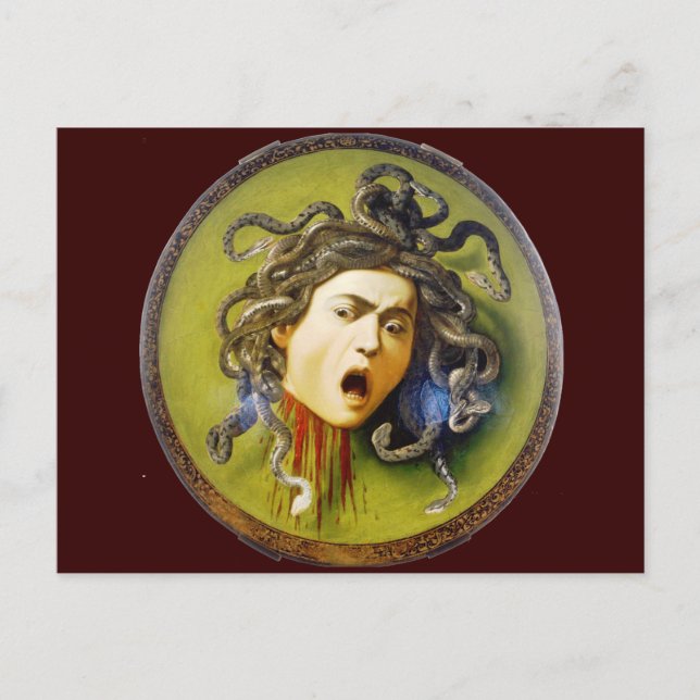 Postal Caravaggio Medusa Bella Artes (Anverso)