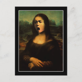 Postal Caravaggio Medusa Mona Lisa