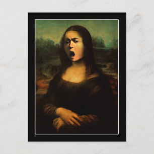 Postal Caravaggio Medusa Mona Lisa