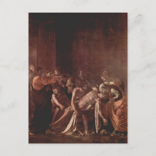Postal Caravaggio- Resurrección de Lázaro