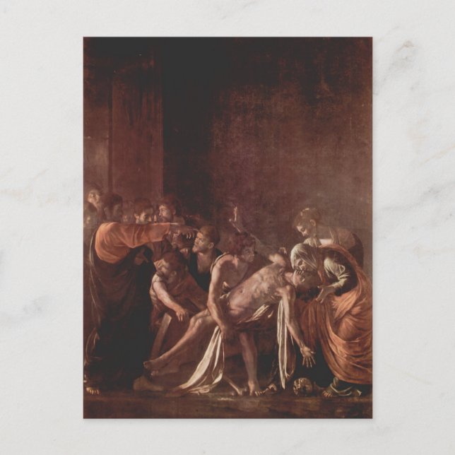 Postal Caravaggio- Resurrección de Lázaro (Anverso)