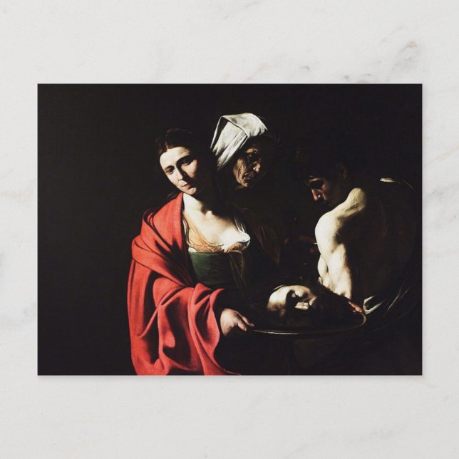 Postal Caravaggio - Salome - Arte clásico barroco (Anverso)