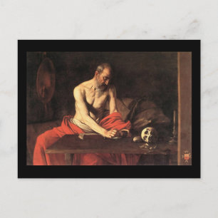Postal Caravaggio St Jerome