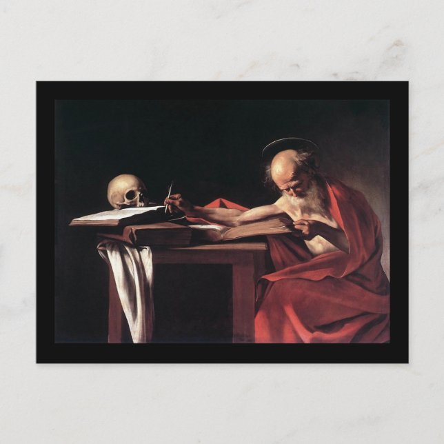 Postal Caravaggio St Jerome (Anverso)