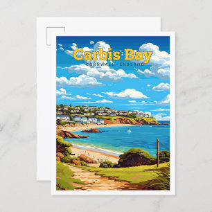 Postal Carbis Bay Cornwall England Viaje Viaje Viaje Viej