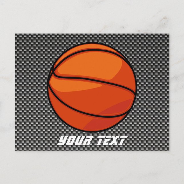 Postal Carbon Fibra Look Baloncesto (Anverso)
