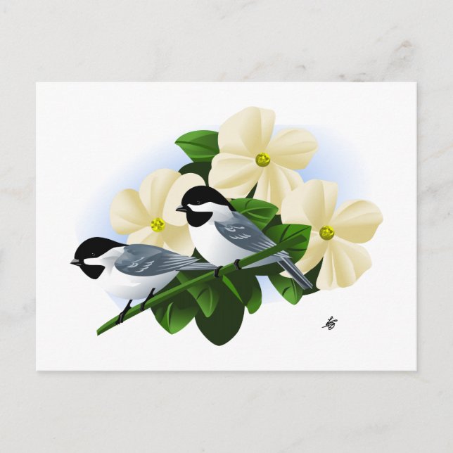 Postal Carboneros y Flor de Cornejo (Anverso)