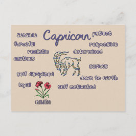 Postal Carcasa de zodiac de características de capricorni