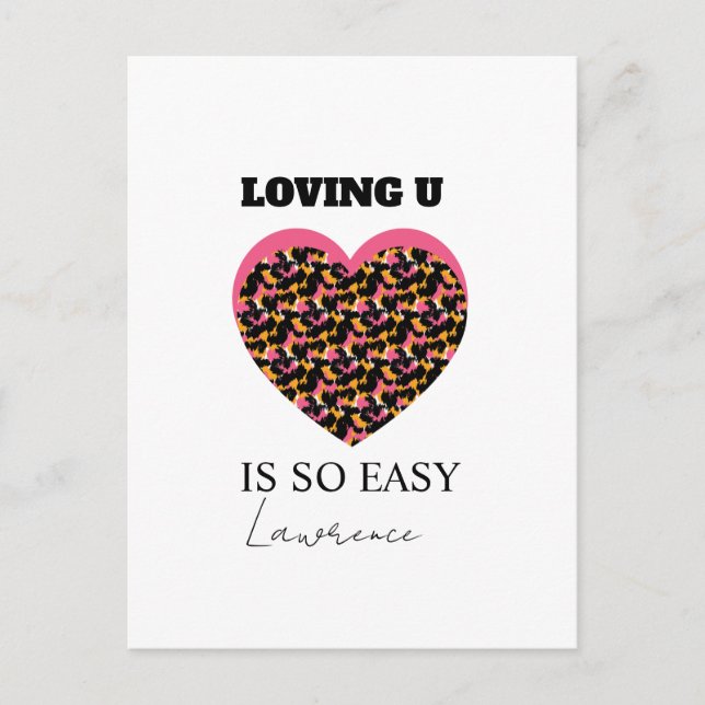 Postal Cárcel Larga Distancia Cute Corazón Amor (Anverso)