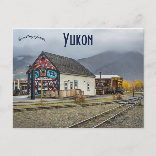 Postal Carcross en el Yukón Canadá (Anverso)