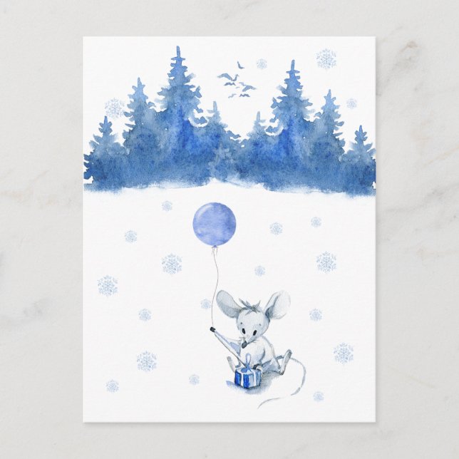 Postal Card (10,8 x 14,2 cm) - Birthday Mouse (Anverso)