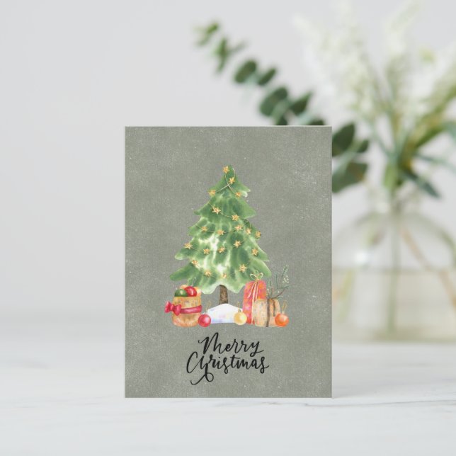 Postal Card (10,8 x 14,2 cm) - Merry Christmas (Anverso de pie)