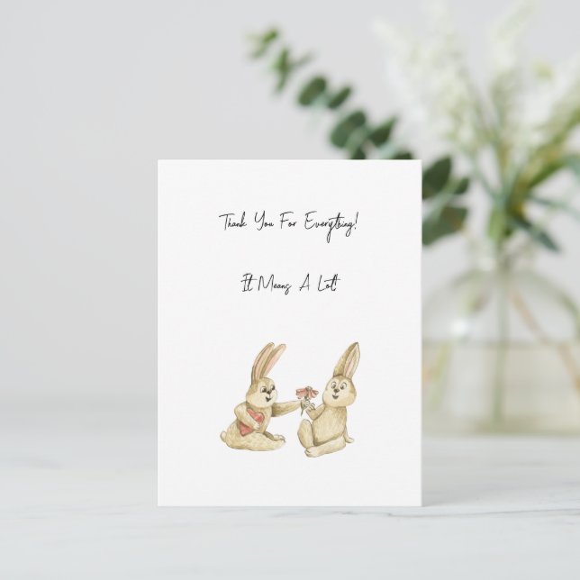 Postal Card (10,8 x 14,2 cm) - Thank You! (Anverso de pie)