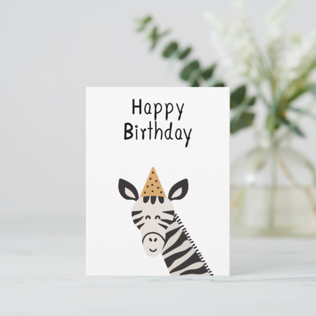 Postal Card (10,8 x 14,2 cm) - Zebra (Anverso de pie)