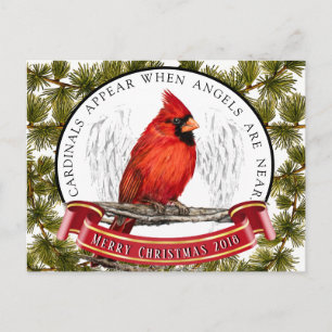 Postal Cardenal navidad con mensaje Personalizado