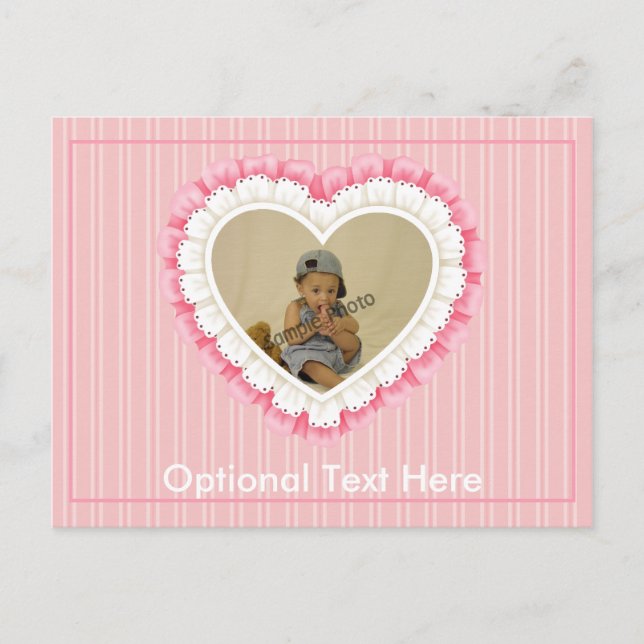 Postal cardíaca de personalizable Eyelet Lace (Anverso)