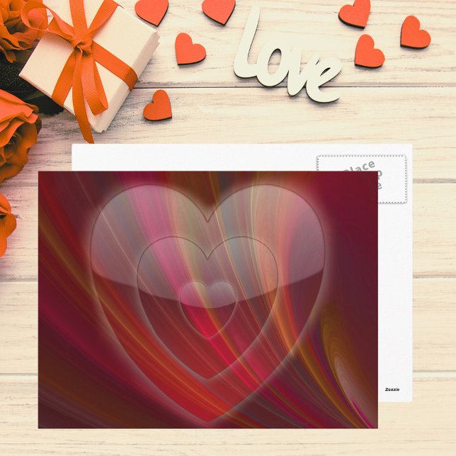 Postal cardíaca multicolor (Multi-Colored Heart Postcard)