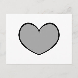 Postal cardíaca única gris 0001