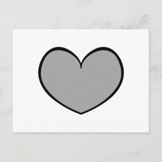 Postal cardíaca única gris 0001