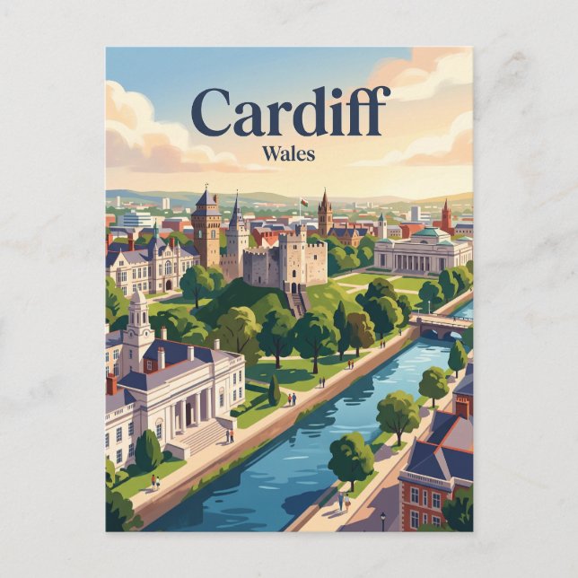 Postal Cardiff, Gales (Anverso)