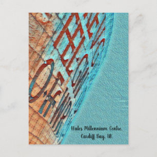 Postal Cardiff Wales Millennium Center Celtic Text Party