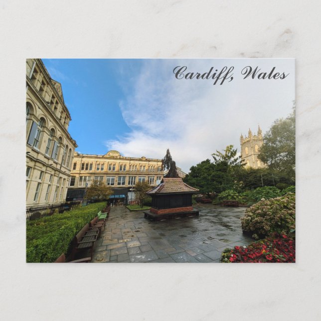 Postal Cardiff Wales St Johns Gardens Welsh Travel (Anverso)