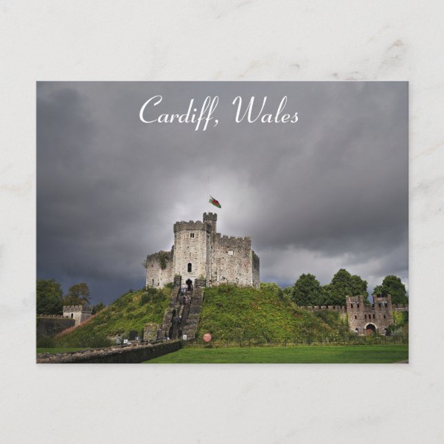Postal Cardiff Wales Welsh Castle Travel (Anverso)