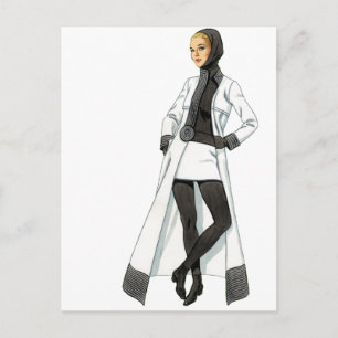 Postal Cardin Fashion de 1966