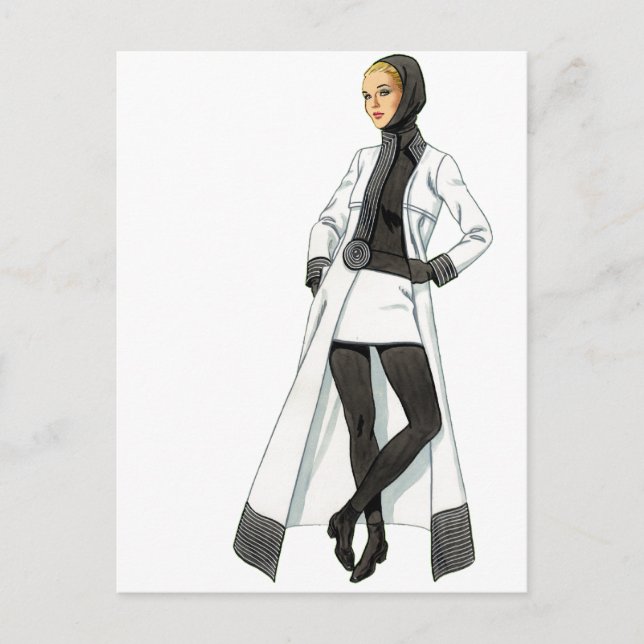 Postal Cardin Fashion de 1966 (Anverso)