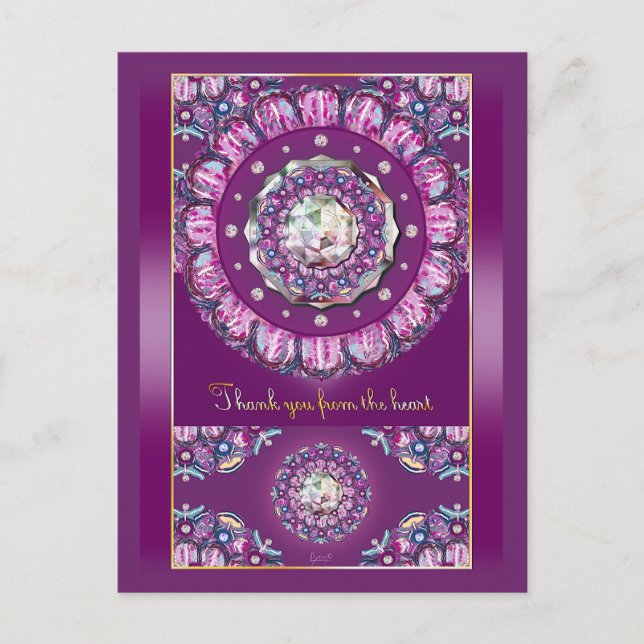 Postal Cardinal Red Rosace (Anverso)