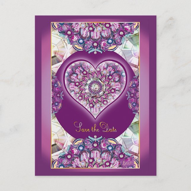 Postal Cardinal Red Rosace (Anverso)