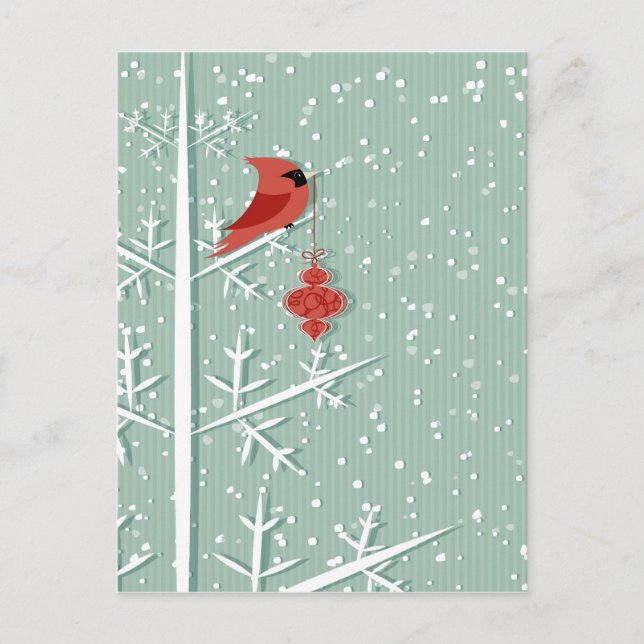 Postal Cardinal rojo (Anverso)