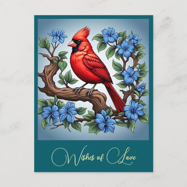 POSTAL " CARDINAL ROJO " (Anverso)