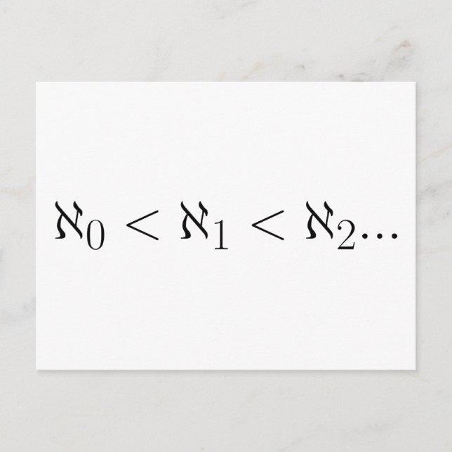 Postal Cardinalidad de conjuntos infinitos (Anverso)