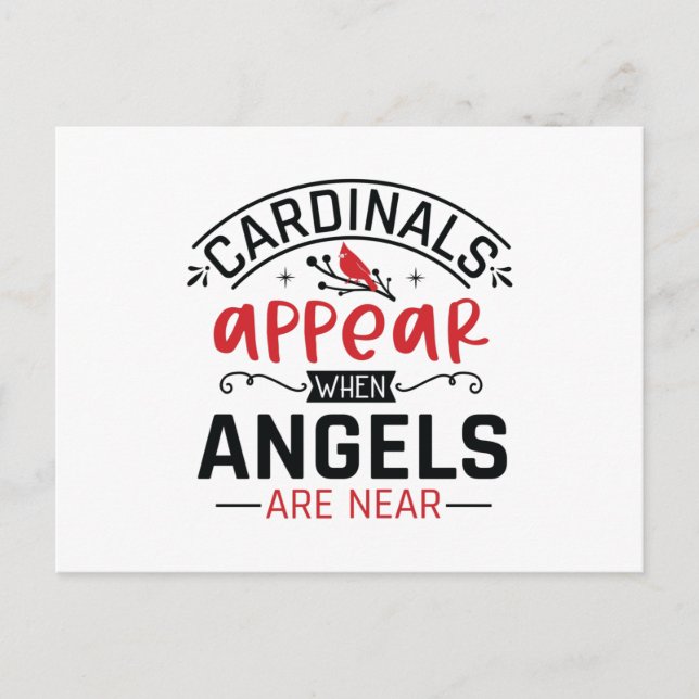 Postal Cardinals Appear When Angels Are Near (Anverso)