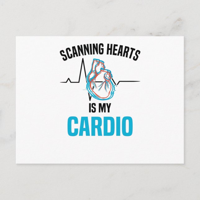 Postal Cardiología Cardióloga Heartchair (Anverso)