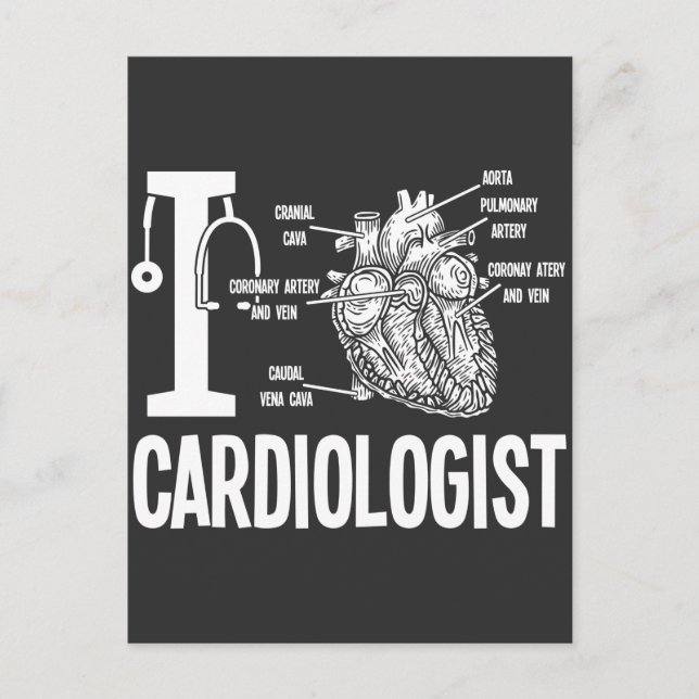 Postal Cardiólogo de amor Anatomía cardíaca Cardiología m (Anverso)