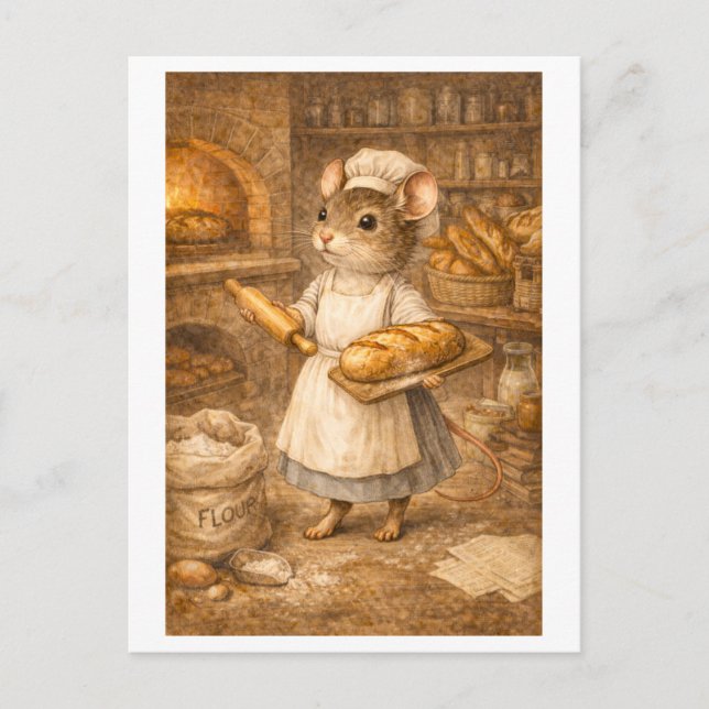 Postal Career Mouse as Baker (Anverso)