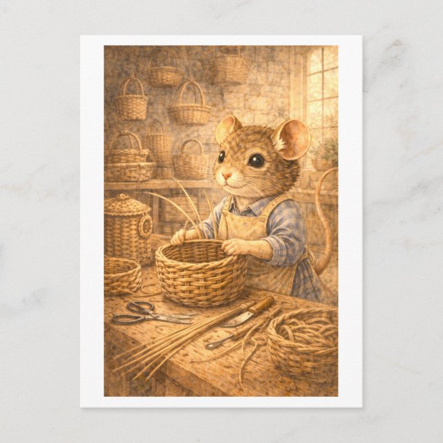 Postal Career Mouse as Basket Weaver (Anverso)