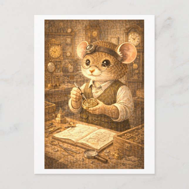 Postal Career Mouse as Clock Maker (Anverso)